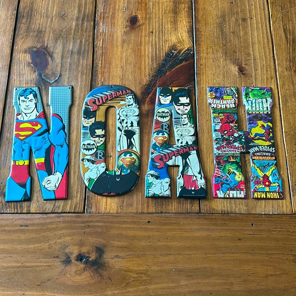 DC Comics Metal Wall Letters